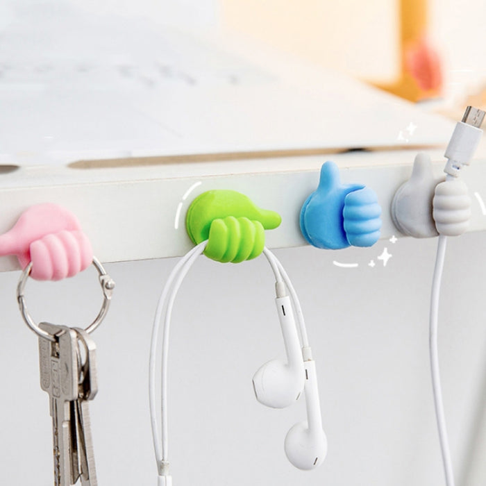 10 PCS Soporte práctico Organizador de cables Clip de conveniencia para el hogar