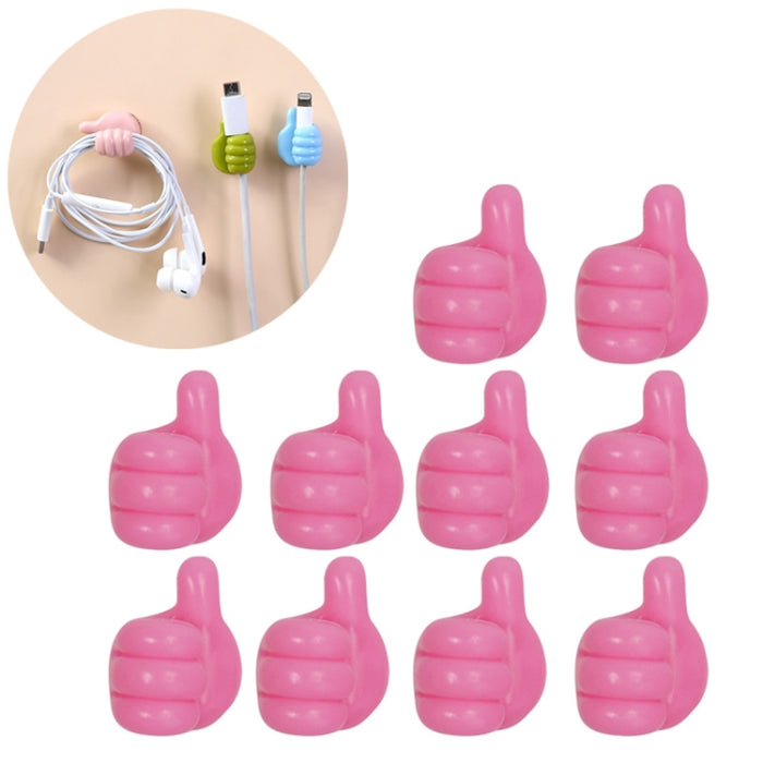 10 PCS Soporte práctico Organizador de cables Clip de conveniencia para el hogar