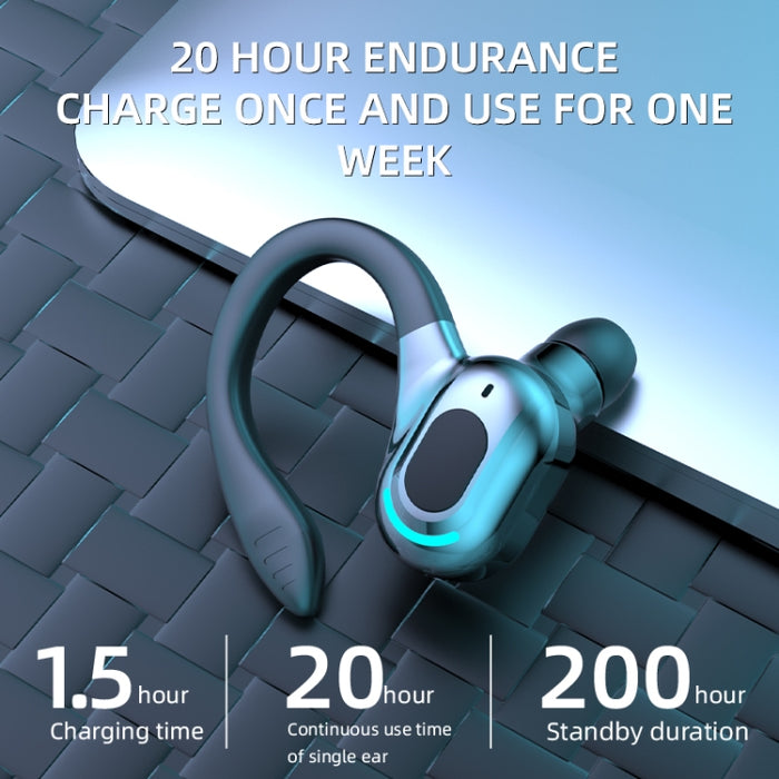 F8 Bluetooth 5.1 Auriculares deportivos inalámbricos estéreo montados en la oreja