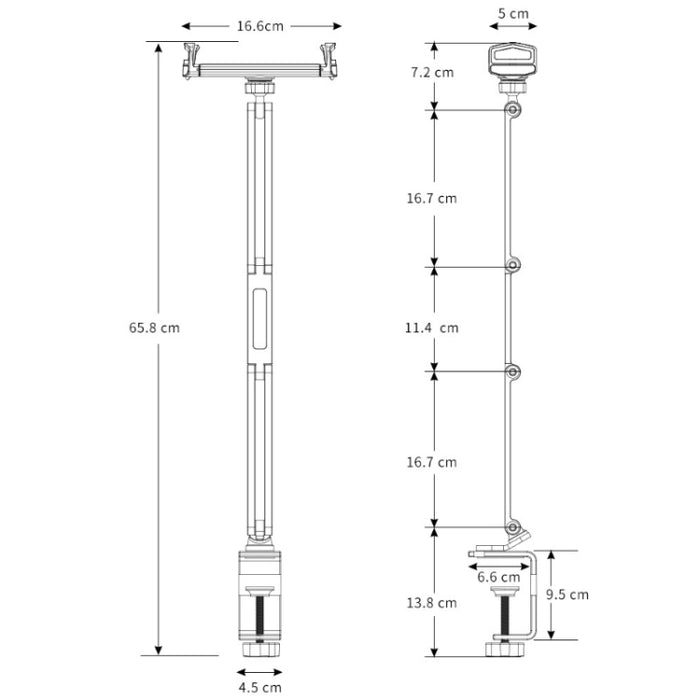 P60 soporte plegable de escritorio para teléfono móvil para teléfono móvil/tableta de 4-13 pulgadas