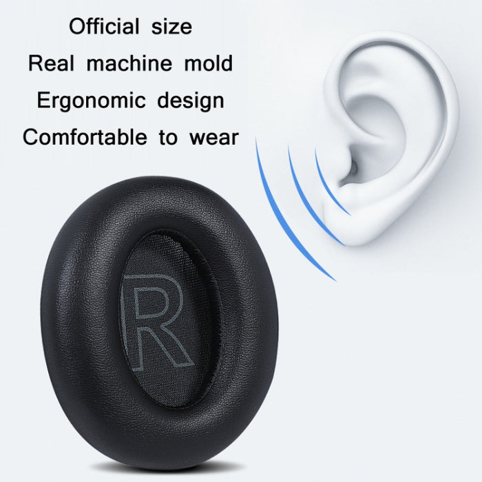 1 par de cubiertas de auriculares de esponja de cuero proteico para Anker Soundcore Life