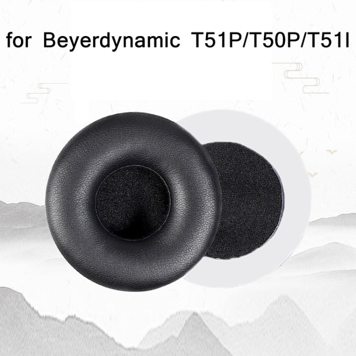 1 par de cubiertas de auriculares de esponja de piel de proteína para Beyerdynamic T51P/T50P/T51I