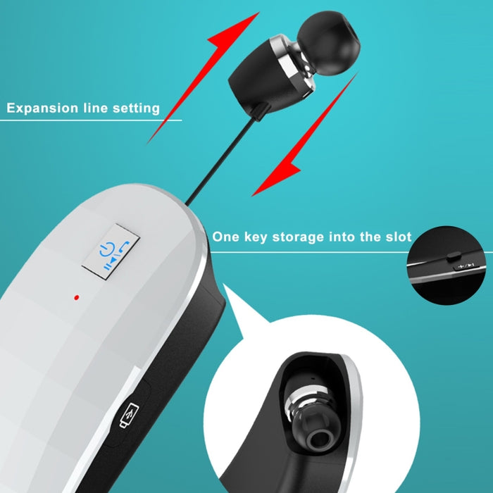 Auricular Bluetooth plegable telescópico montado en el cuello