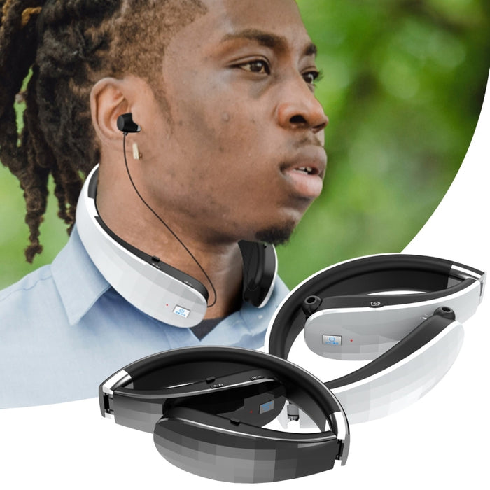 Auricular Bluetooth plegable telescópico montado en el cuello