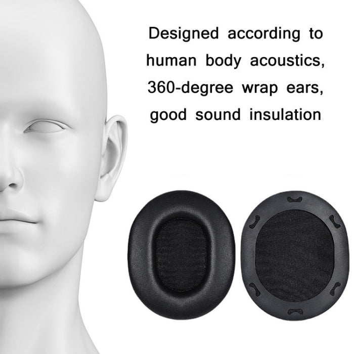 1 par de orejeras de piel proteica / Headbeam para Audio-Technica ATH-M70X