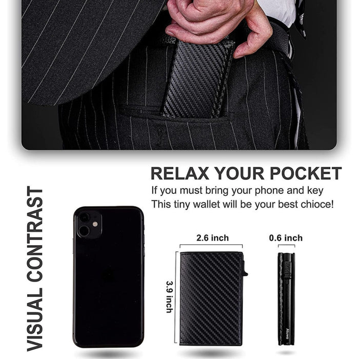 Cartera de posicionamiento antirrobo para hombre, tarjetero, Mini carteras para Airtag