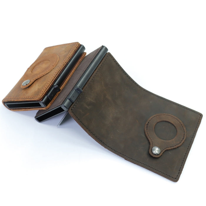 Cartera de posicionamiento antirrobo para hombre, tarjetero, Mini carteras para Airtag