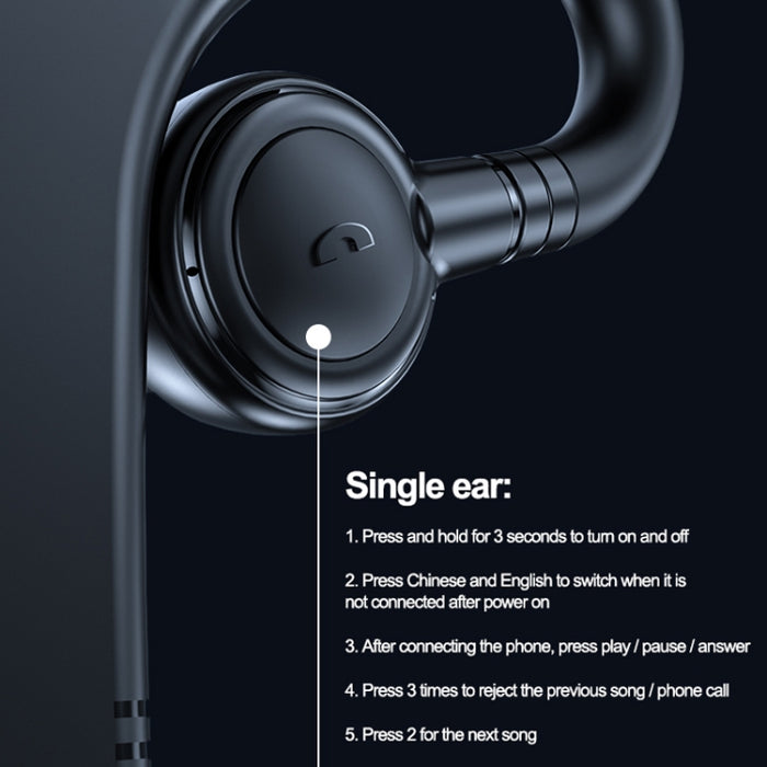 M99 Bluetooth V5.2 Auriculares de negocios con un solo gancho para la oreja