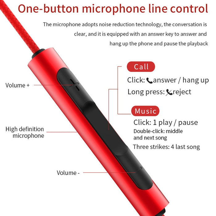EN3900 Auricular de control con cable en la oreja de 3,5 mm con micrófono