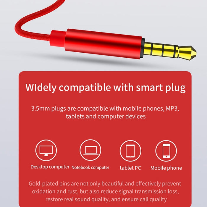EN3900 Auricular de control con cable en la oreja de 3,5 mm con micrófono