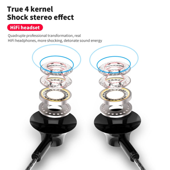 Auricular con cable de subwoofer de metal de 3,5 mm TS5000