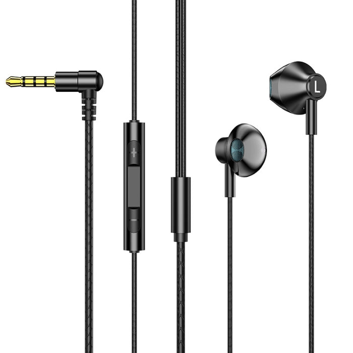 TS6800 Auricular para juegos con cable y cancelación de ruido con codo de metal de 3,5 mm