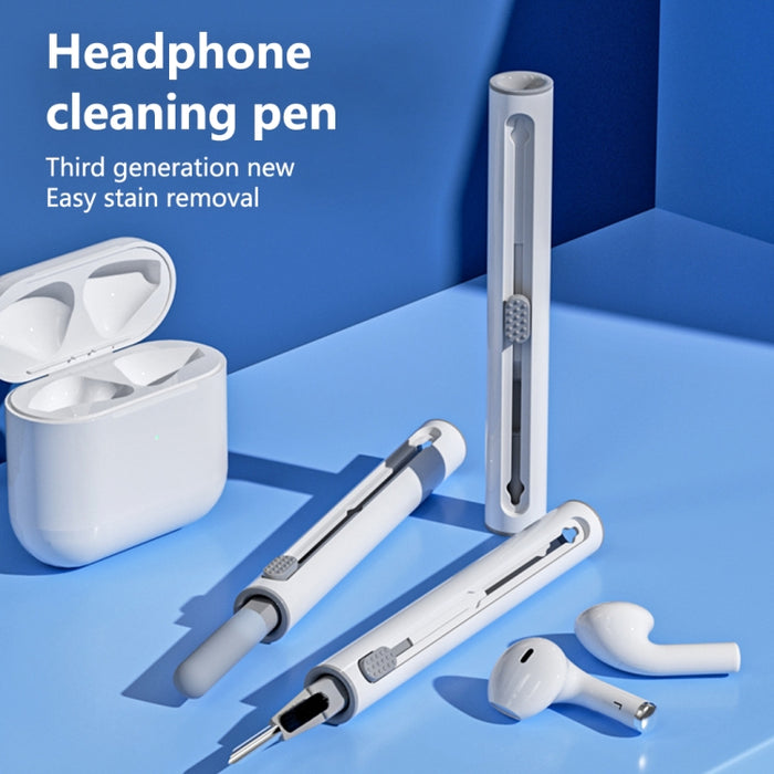 Cepillo de pluma de limpieza telescópica para auriculares Bluetooth Q5