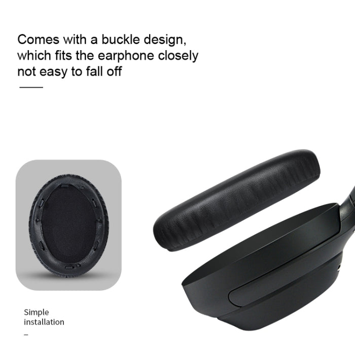 1 par de almohadillas de cuero PU para Sony WH-1000XM4