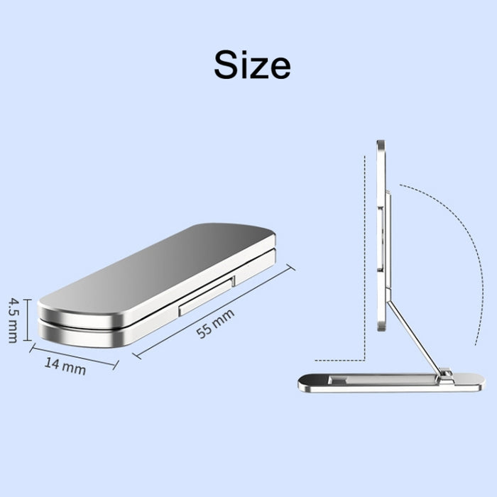 2 soportes para teléfono invisibles plegables giratorios de 360 grados.
