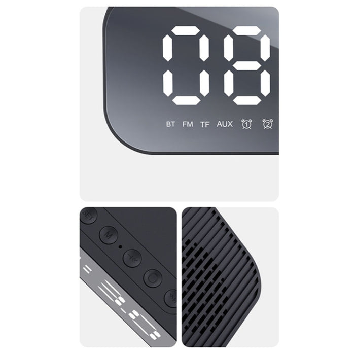 Havit M3 Subwoofer Mini Mirror Clock Altavoz Bluetooth, Spsc: