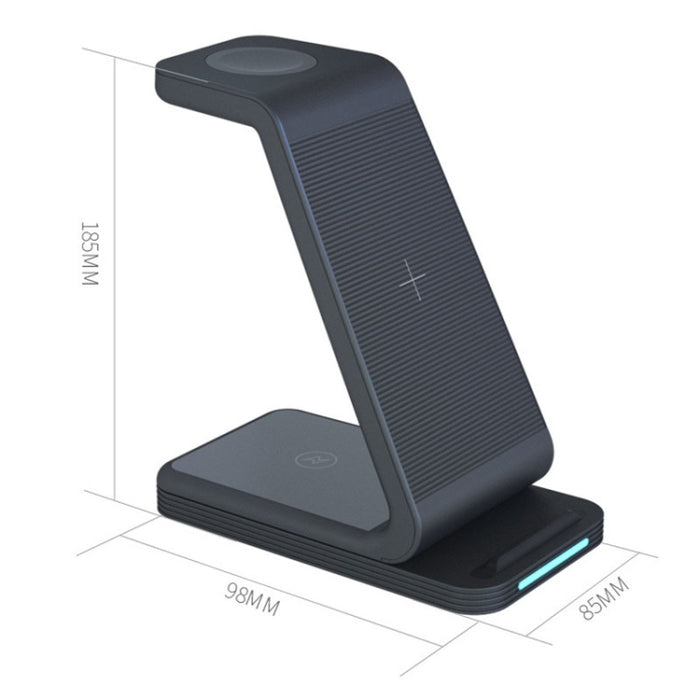 Cargador vertical inalámbrico D2 3 en 1 15W