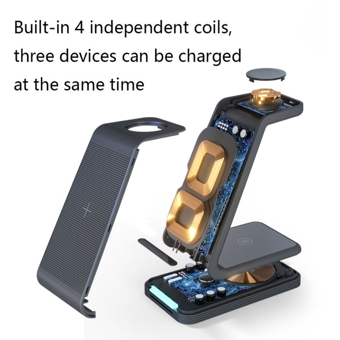 Cargador vertical inalámbrico D2 3 en 1 15W