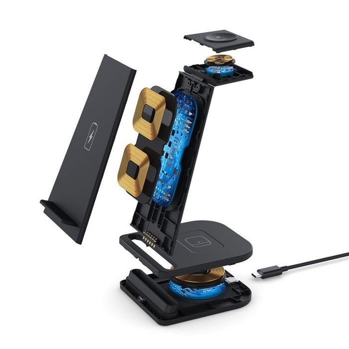 QGeeM QG-WC05 3 en 1 Cargador inalámbrico portátil desmontable