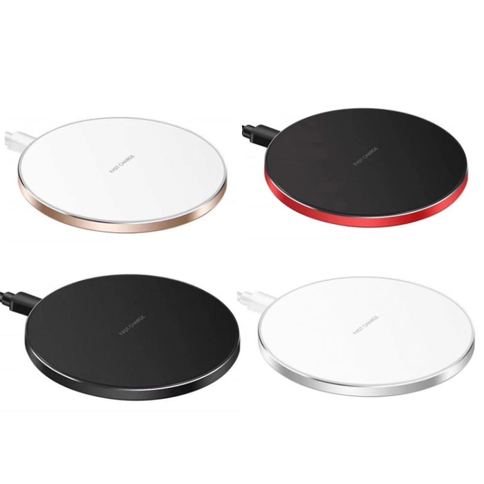 Cargador inalámbrico redondo de metal de 15 W Carga rápida inteligente
