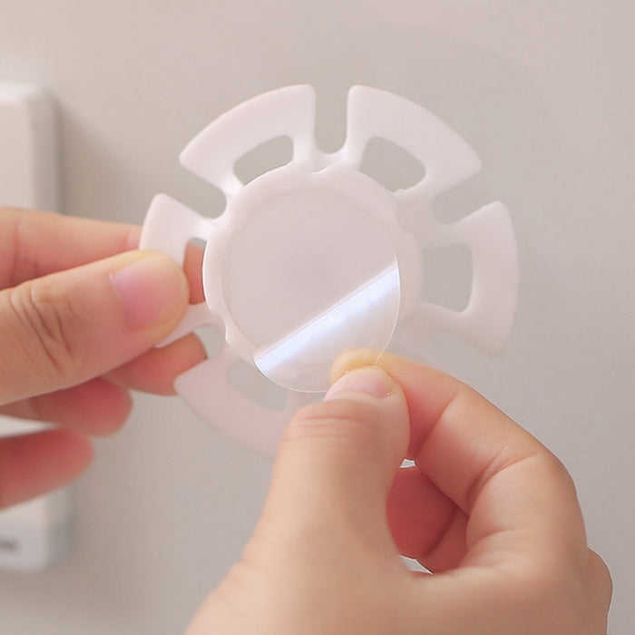 6 PCS Cable de alimentación Cable de datos Winder Traceless Paste Hook Cable Organizador
