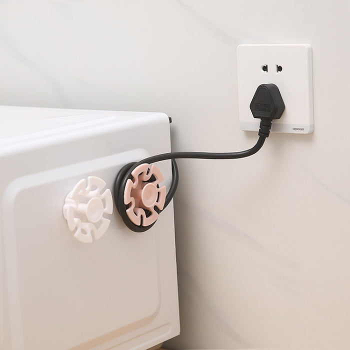 6 PCS Cable de alimentación Cable de datos Winder Traceless Paste Hook Cable Organizador