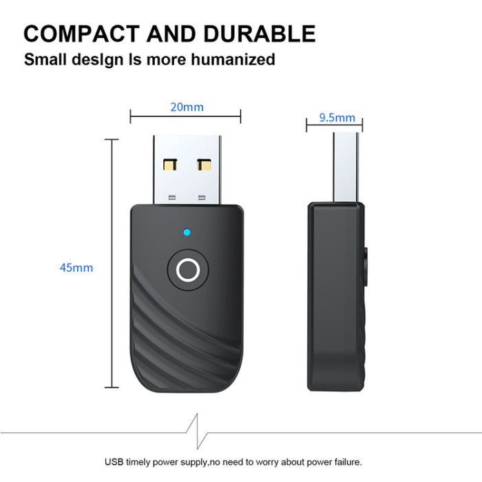 Transmisor receptor de audio inalámbrico Bluetooth 5.0