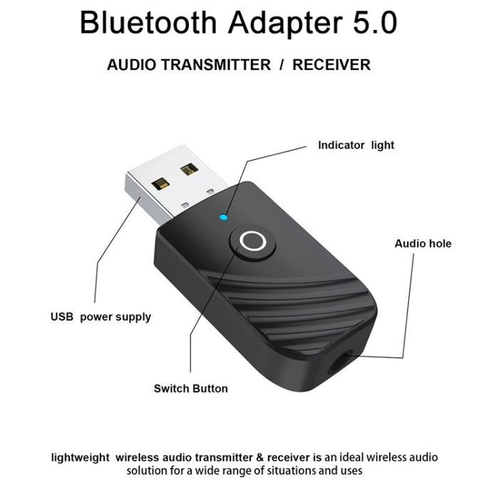 Transmisor receptor de audio inalámbrico Bluetooth 5.0