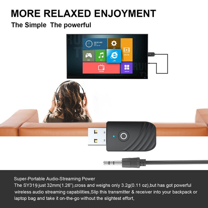 Transmisor receptor de audio inalámbrico Bluetooth 5.0
