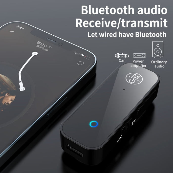 Transmisor de recepción Bluetooth 2 en 1 Adaptador de coche AUX TV Transmisor de audio de computadora