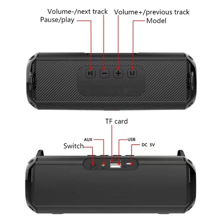 S5 10W HIFI Altavoz Bluetooth con sonido envolvente
