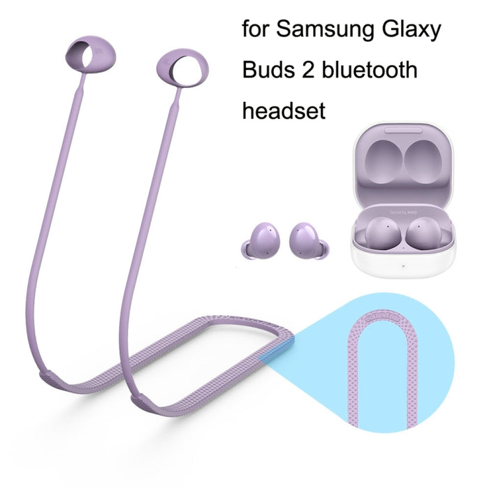 Cable antipérdida de silicona para auriculares Bluetooth de 2 piezas para Samsung Galaxy Buds 2