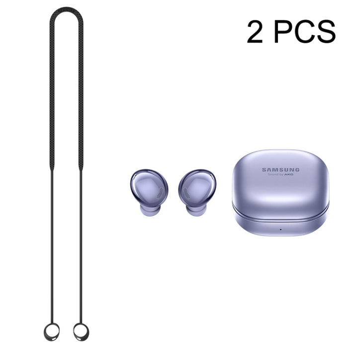 Cable antipérdida de silicona para auriculares Bluetooth de 2 piezas para Samsung Galaxy Buds Pro
