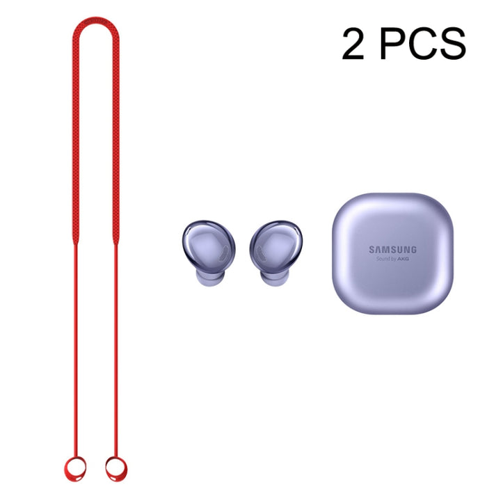Cable antipérdida de silicona para auriculares Bluetooth de 2 piezas para Samsung Galaxy Buds Pro