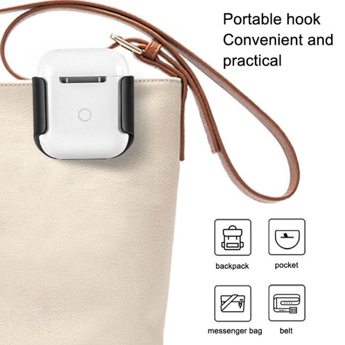 10 fundas protectoras para colgar en la cintura con auriculares portátiles, adecuadas para AirPods 2