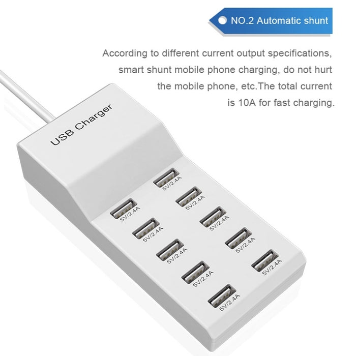 Cargador multipuerto USB Adaptador rápido universal de carga rápida para teléfono móvil