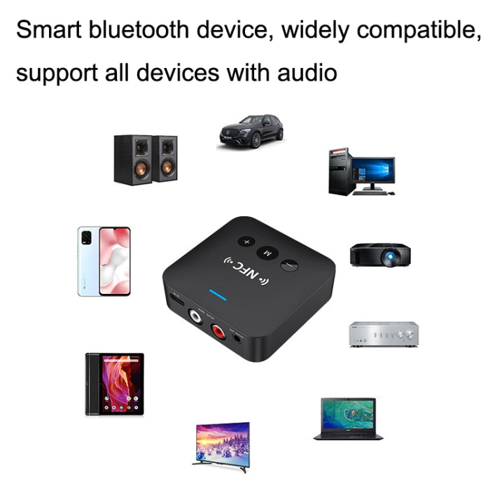 AFK-A10 NFC Receptor Bluetooth Transmisor AUX Receptor de altavoz para automóvil
