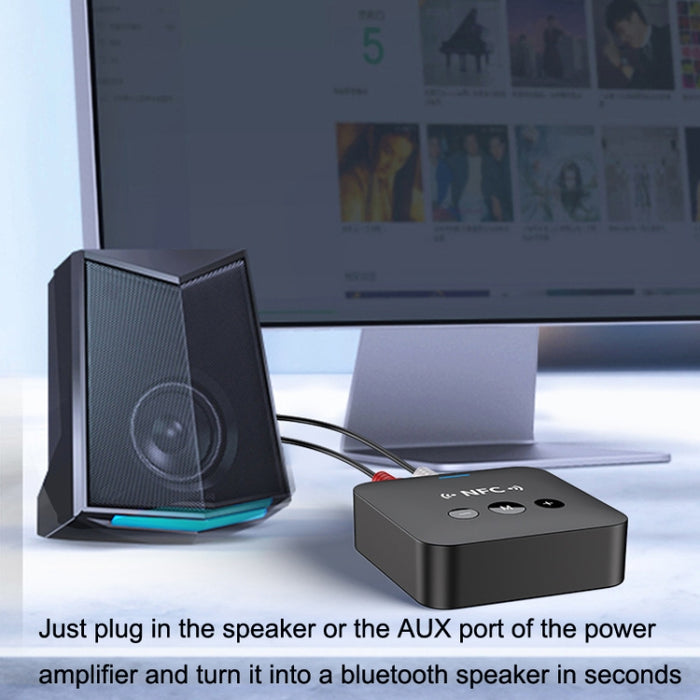 AFK-A10 NFC Receptor Bluetooth Transmisor AUX Receptor de altavoz para automóvil