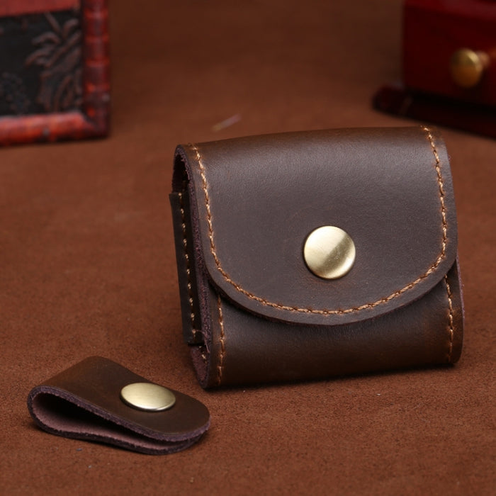 S122 Vintage Mini bolso de piel para auriculares