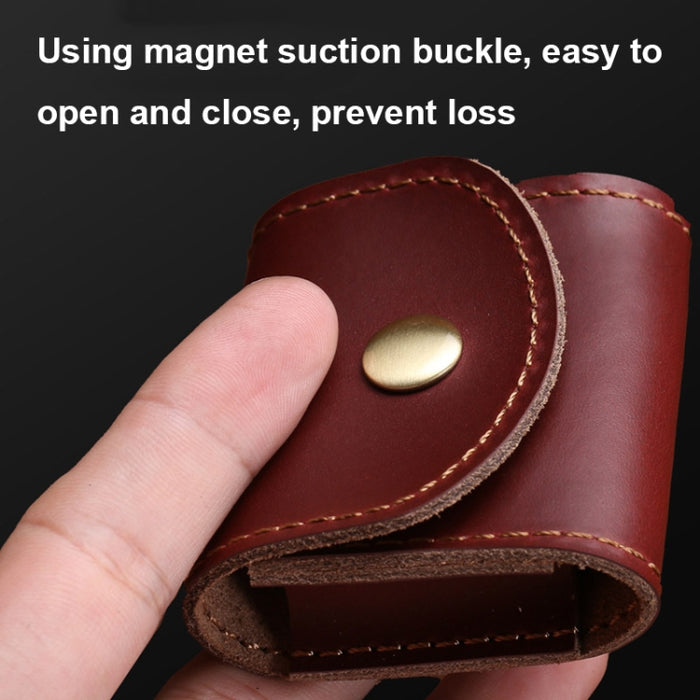 S122 Vintage Mini bolso de piel para auriculares