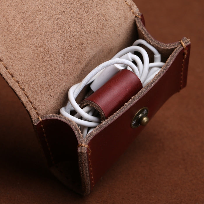 S122 Vintage Mini bolso de piel para auriculares