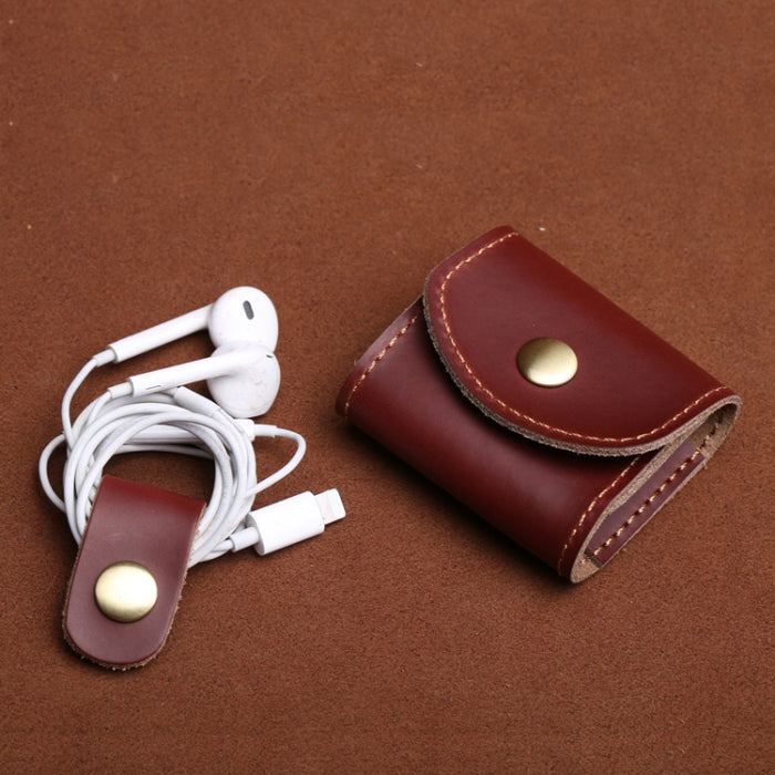 S122 Vintage Mini bolso de piel para auriculares