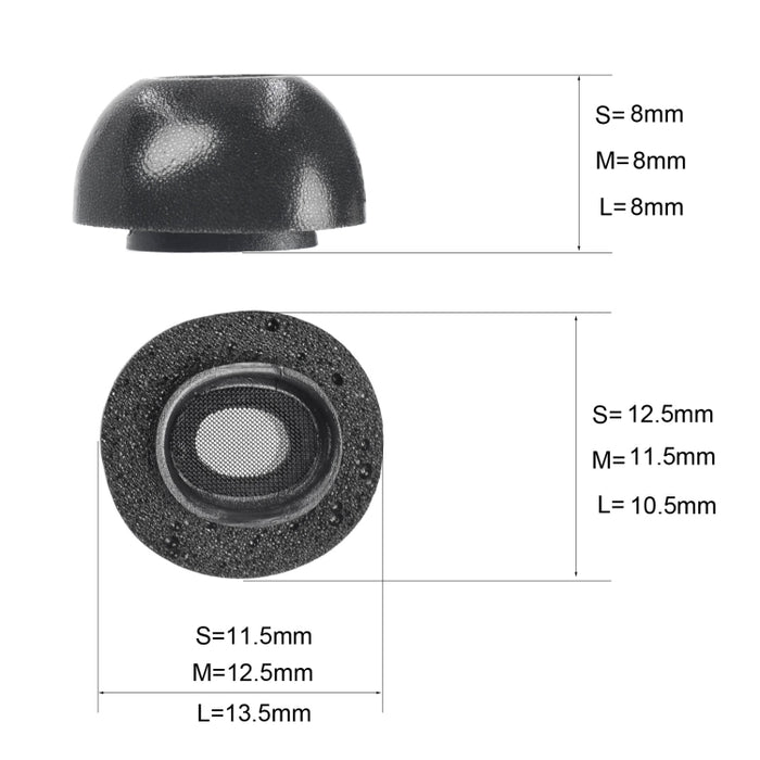 2 tapones para los oídos de espuma viscoelástica para TWS Airpods Pro, tamaño: