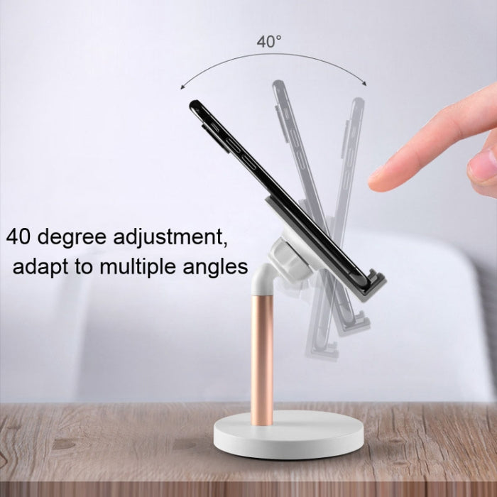 MT-100 Soporte de tableta para teléfono móvil ajustable multiángulo con columna inferior redonda