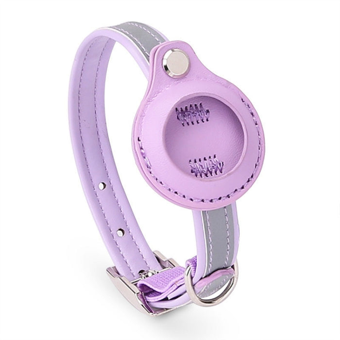 Para Airtag Tracker Funda protectora Pet PU Collar