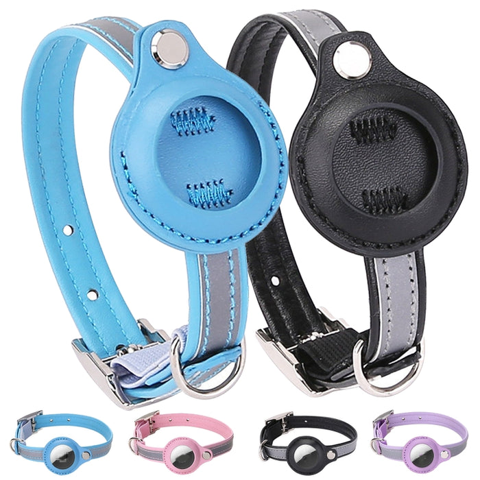 Para Airtag Tracker Funda protectora Pet PU Collar