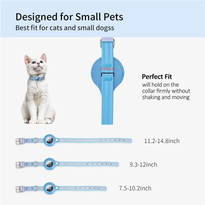 Para Airtag Tracker Funda protectora Pet PU Collar