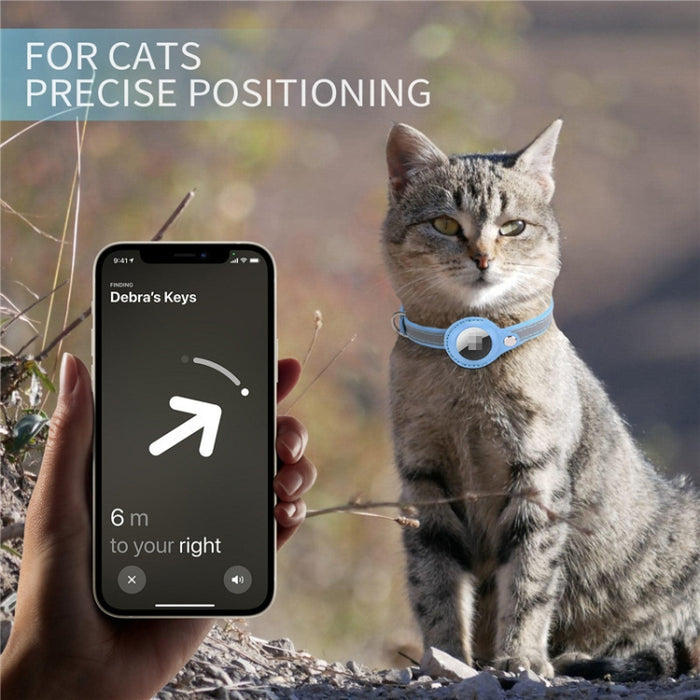 Para Airtag Tracker Funda protectora Pet PU Collar