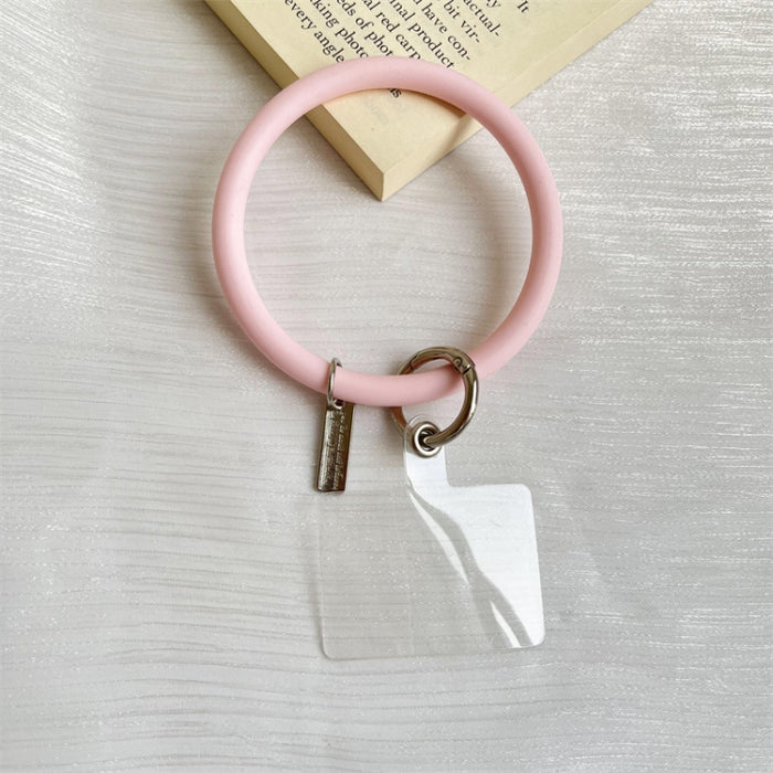 3 PCS Funda de teléfono Pulsera de silicona Llavero Anti-caída Cordón de teléfono con parche