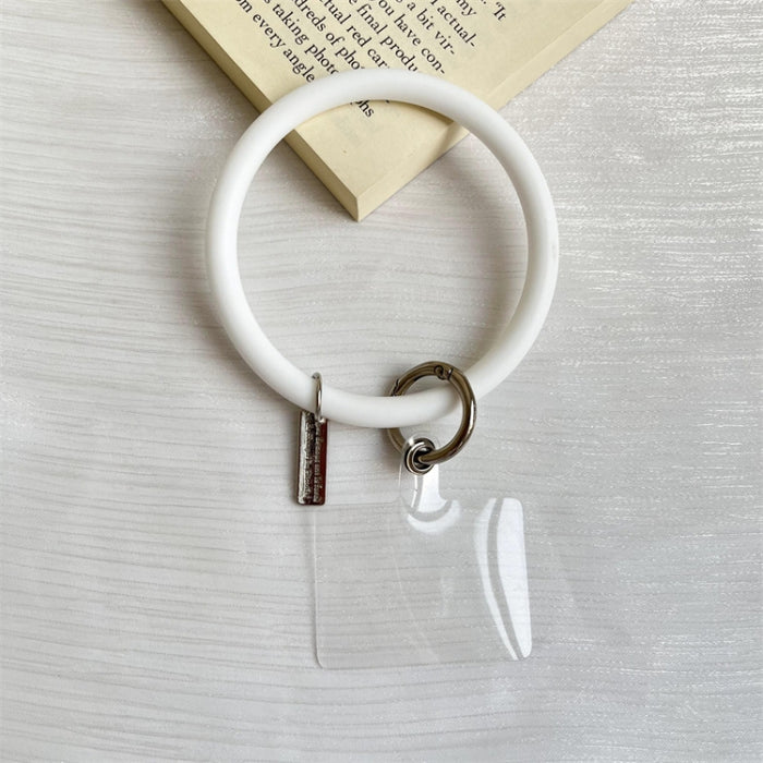 3 PCS Funda de teléfono Pulsera de silicona Llavero Anti-caída Cordón de teléfono con parche